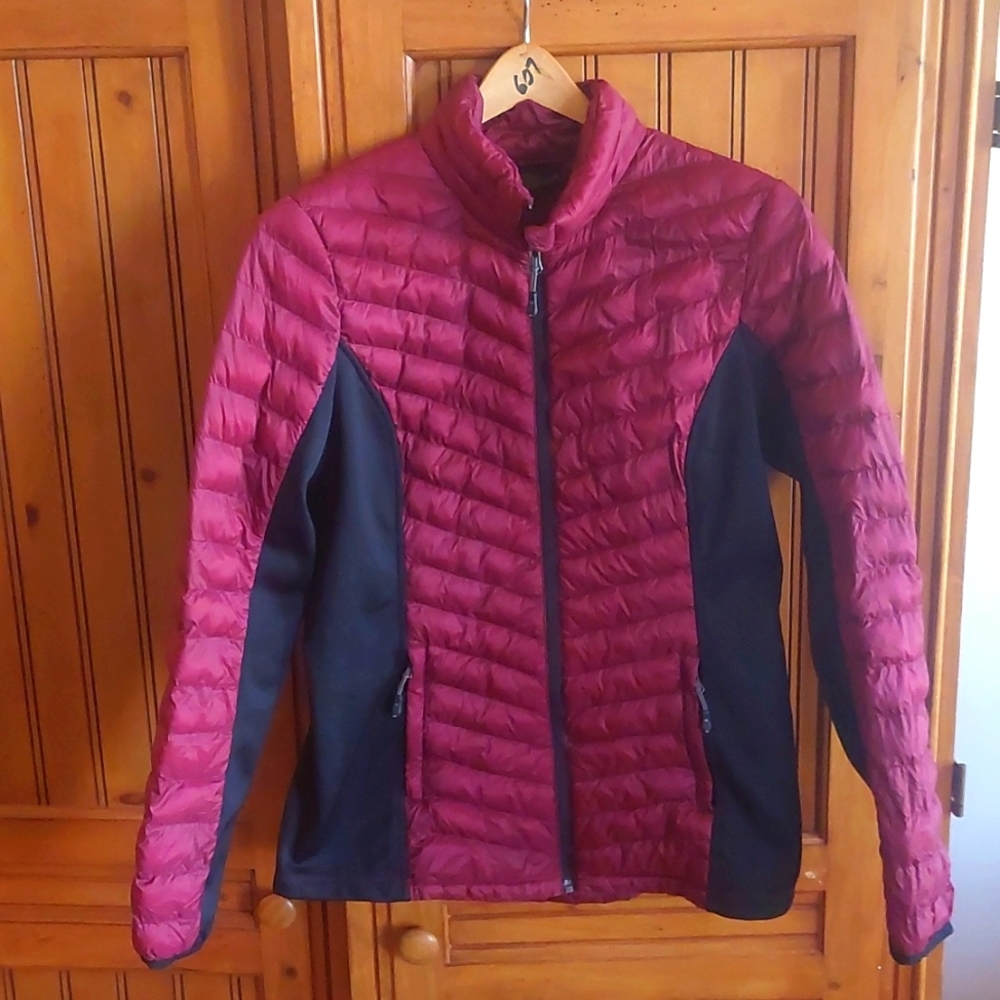 32 Heat Burgundy Puffer Jacket